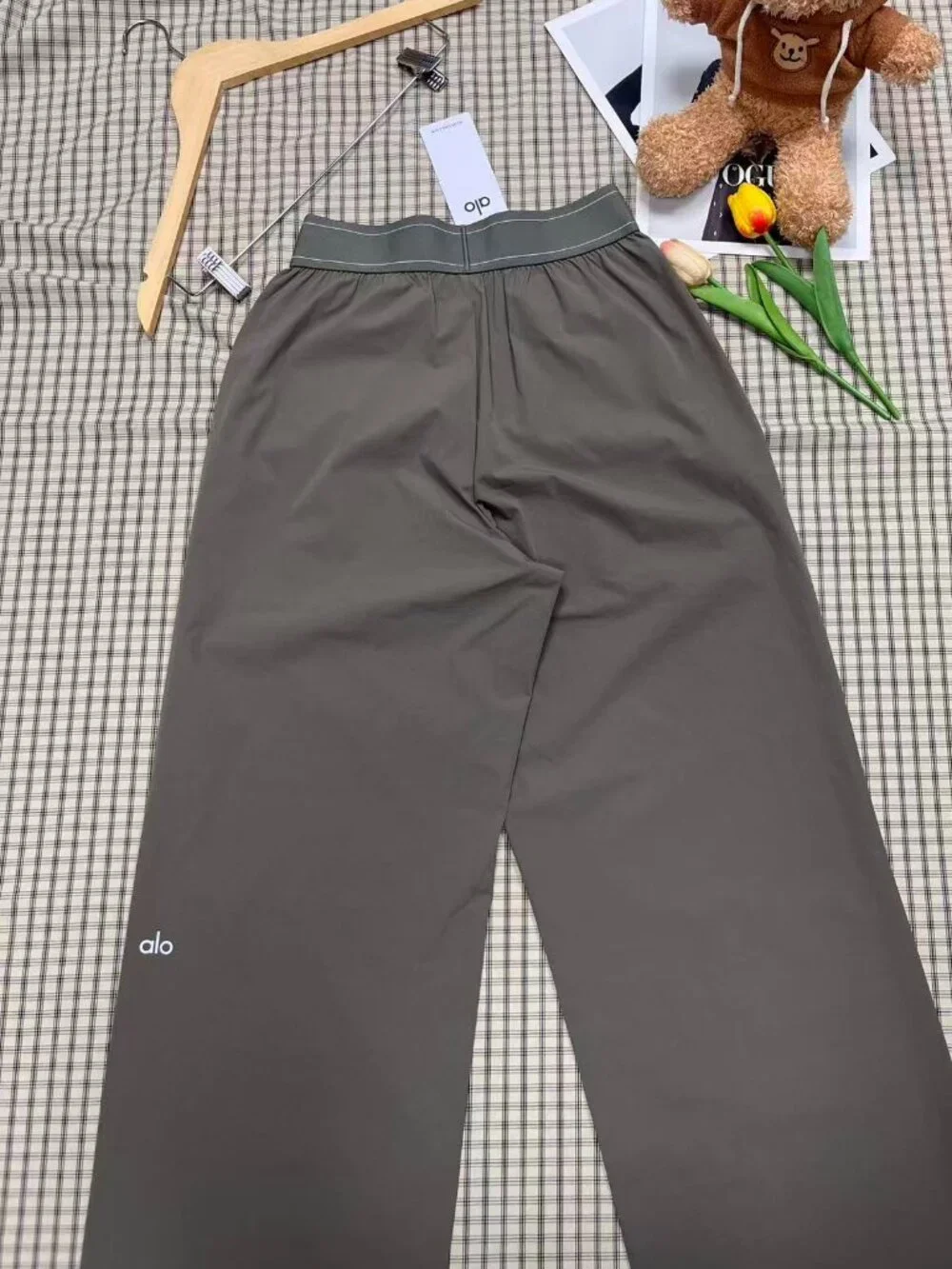 ⛳🥉ALO Yoga Suit Up Trouser Olive （Regular Limited）Elastic wide-leg pants